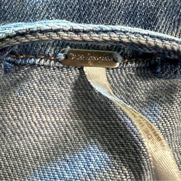 Free People Rumors Denim Jacket Light Indigo size XS - Picture 10 of 14